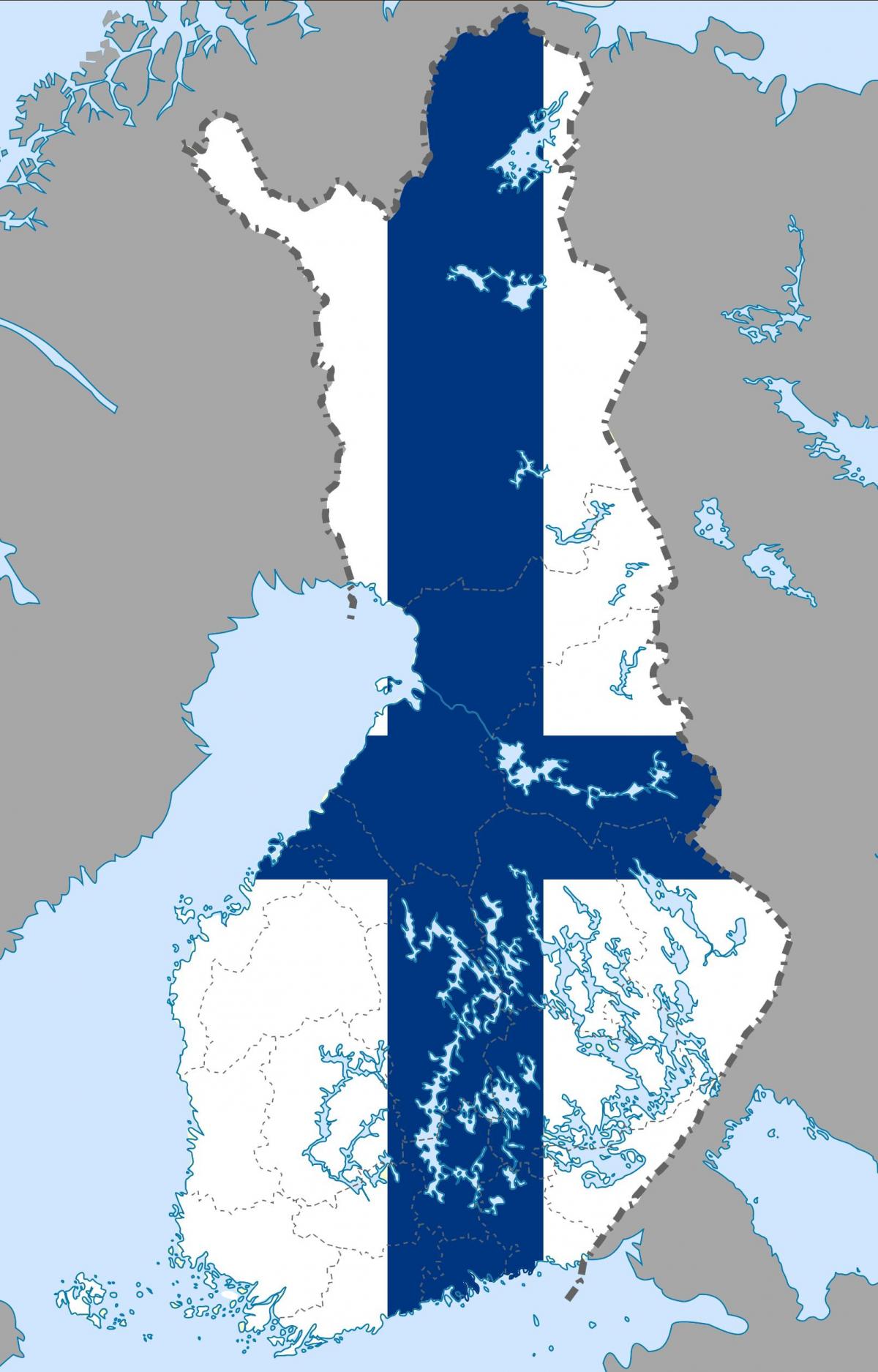 Finnland Karte Flagge