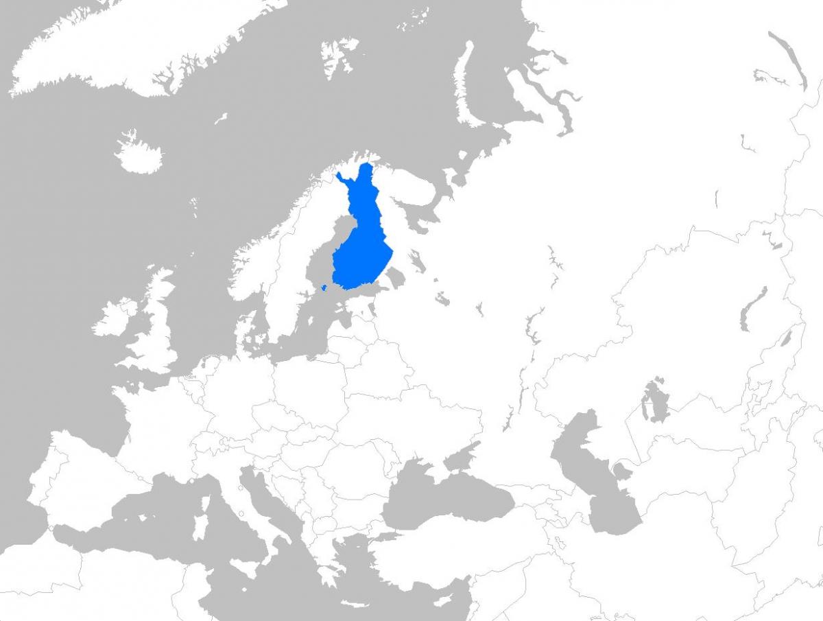 Finnland auf der Karte von Europa