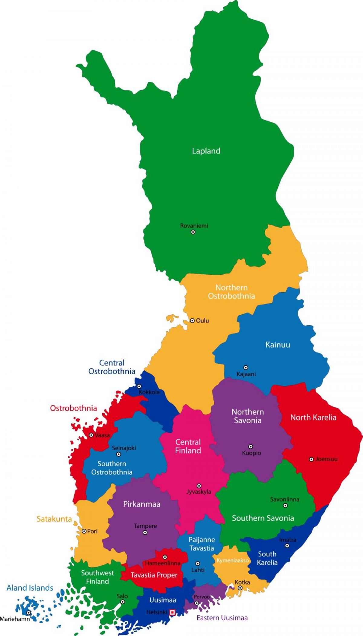 Finnland Provinzen anzeigen