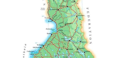 Karte von Finnland elevation