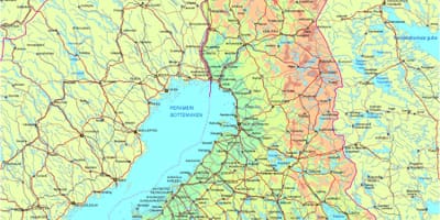 Karte von Finnland-Straße