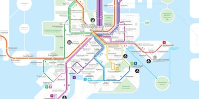Karte von Finnland U-Bahn