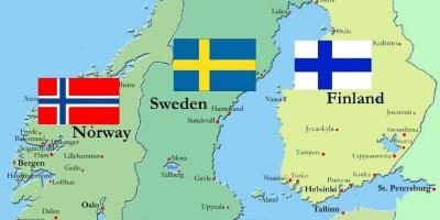Finnland in der Karte der Welt