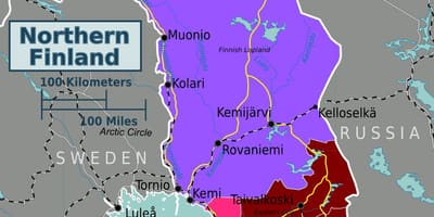 Karte von Nord-Finnland