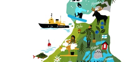 Finnland Reise-Karte